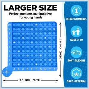 5-  ( reduced shipping ) Blue large Pop It Fidget Toy